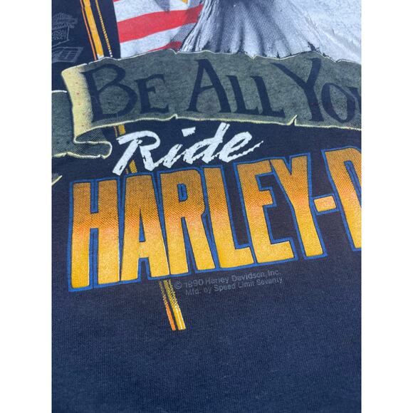 90s Harley Davidson Be All You Can Be Ride Motorcycle Muscle Shirt Size XL - Picture 4 of 8